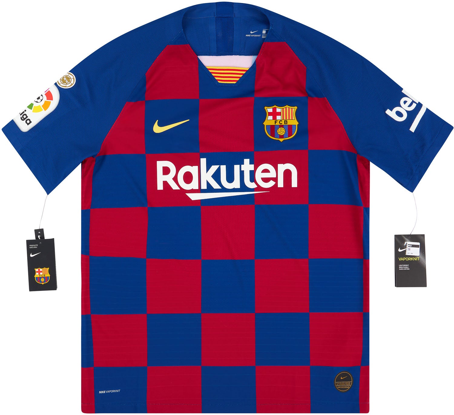 2019-2020 BARCELONA PLAYER ISSUE VAPORKNIT HOME JERSEY (#10 MESSI) S
