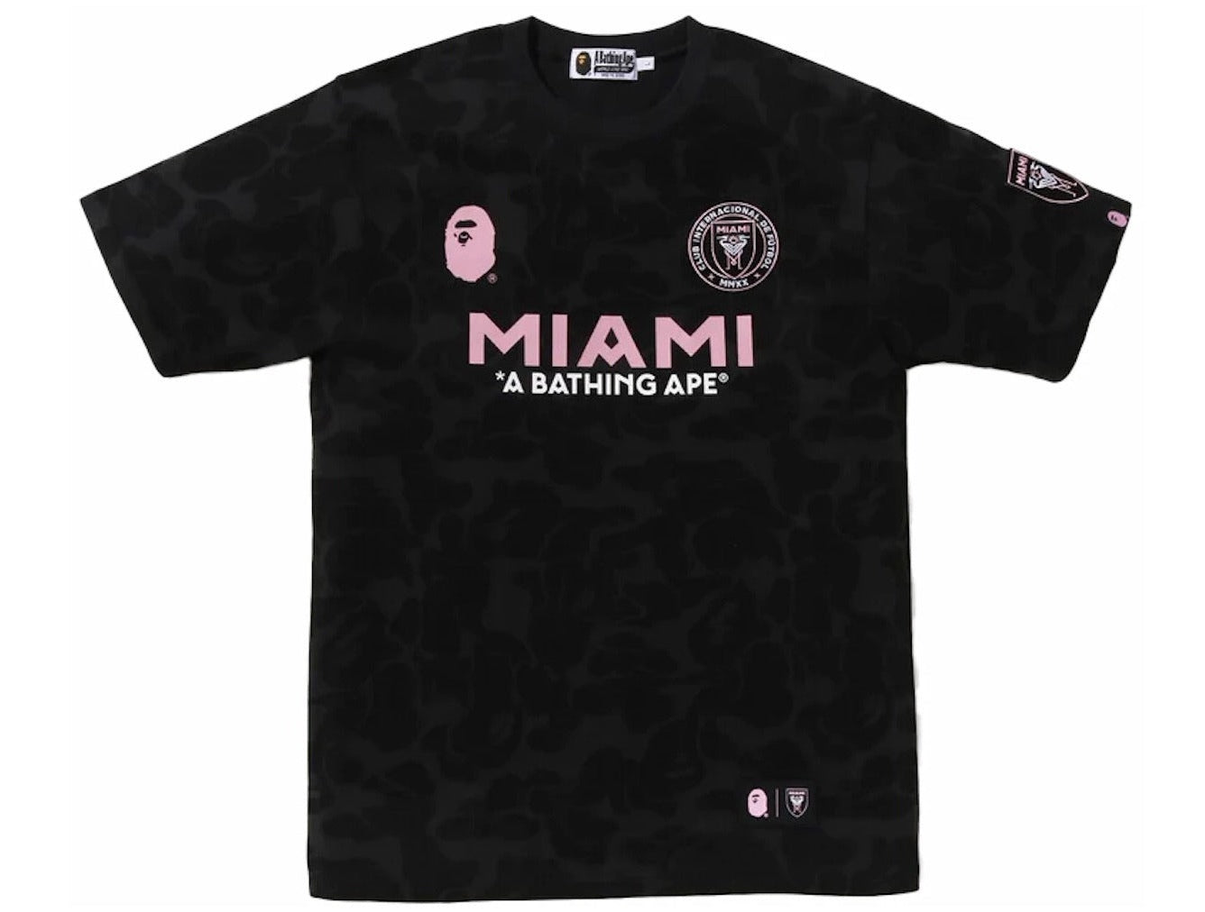 BAPE x INTER MIAMI CF BLACK CAMO TEE