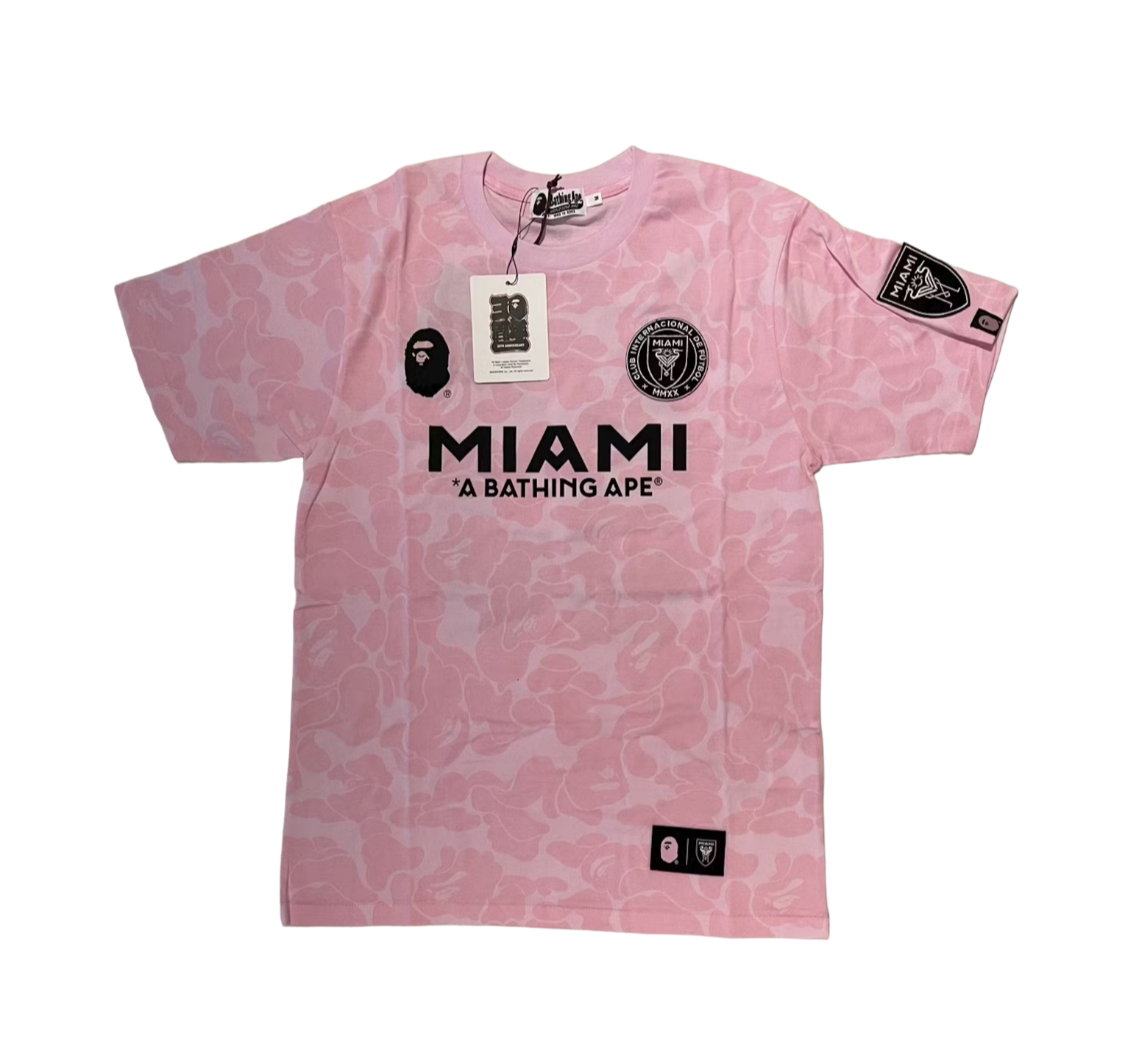BAPE x INTER MIAMI CF PINK CAMO TEE