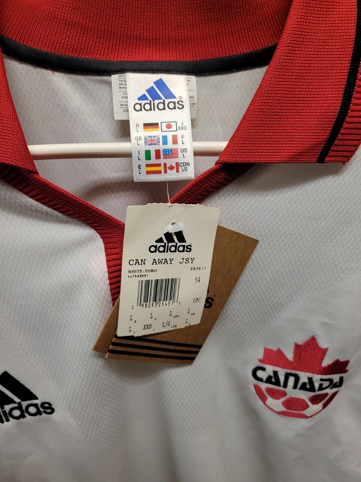 1998-2000 CANADA AWAY JERSEY L