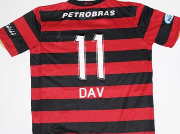2008 Flamengo Home Jersey (#11 Dav) (Youth XL)