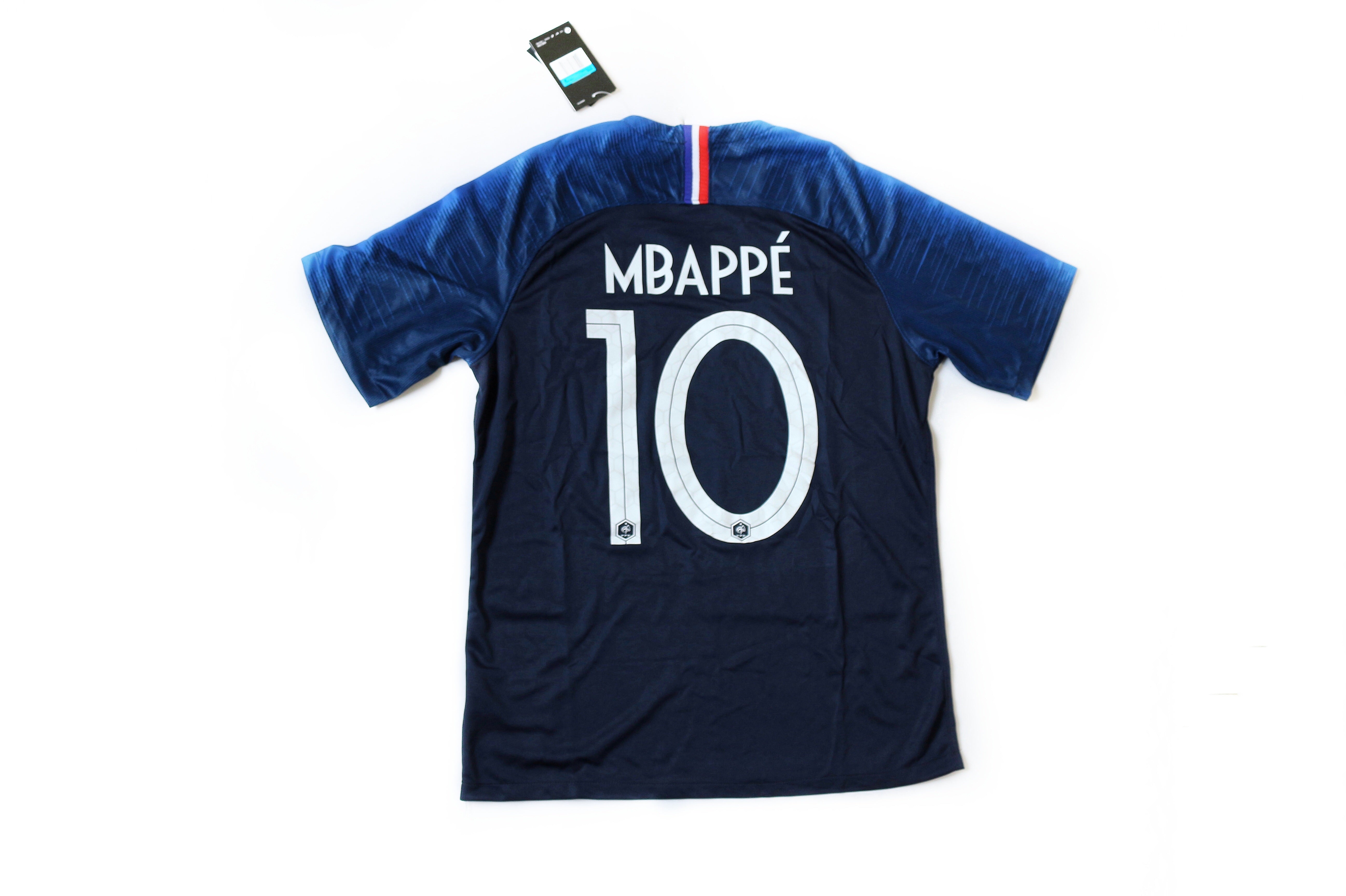 2017-18 France home jersey (#10 Mbappé)