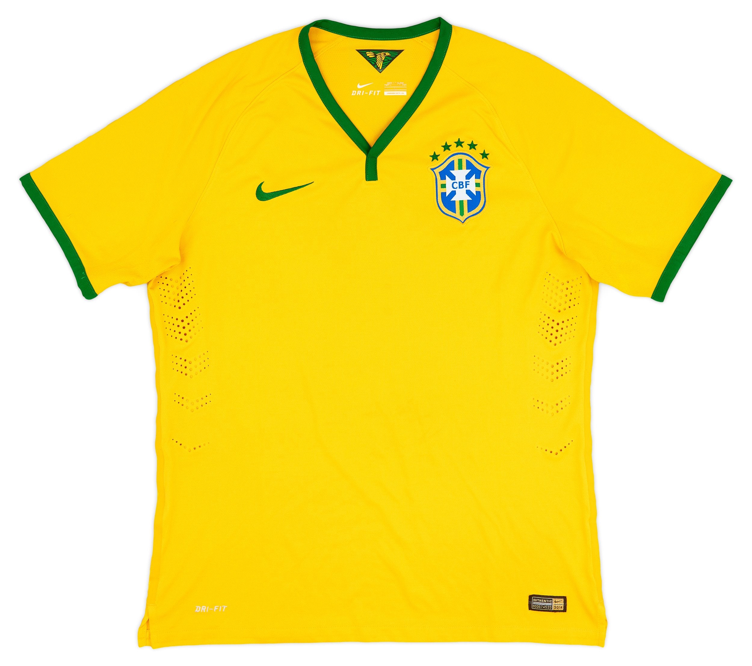 2014-15 BRAZIL AUTHENTIC HOME JERSEY XL