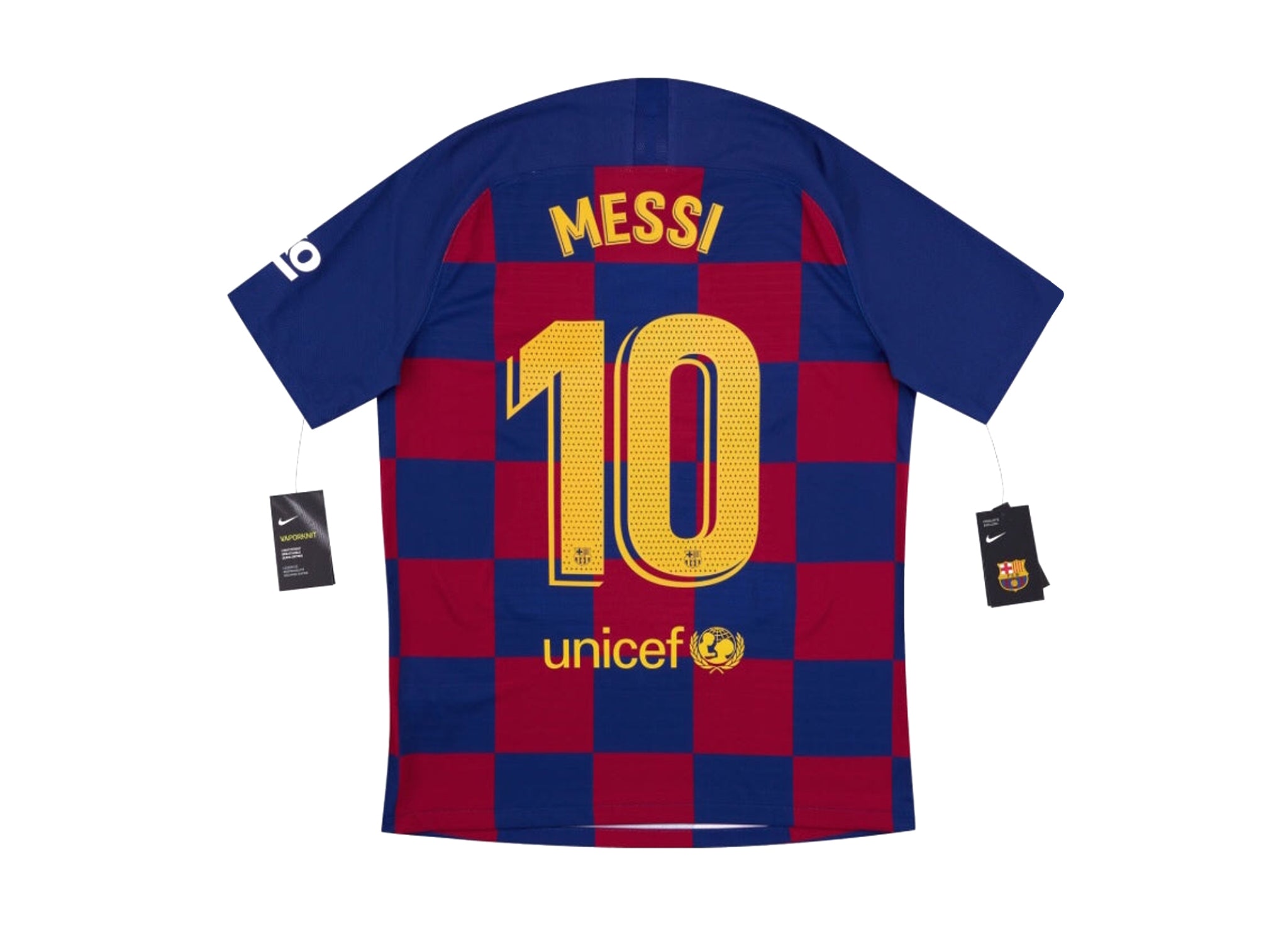 2019-2020 BARCELONA PLAYER ISSUE VAPORKNIT HOME JERSEY (#10 MESSI) S